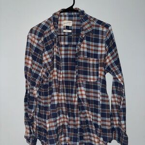 Plaid Button-Up Shirt